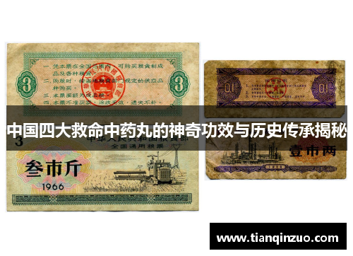 中国四大救命中药丸的神奇功效与历史传承揭秘